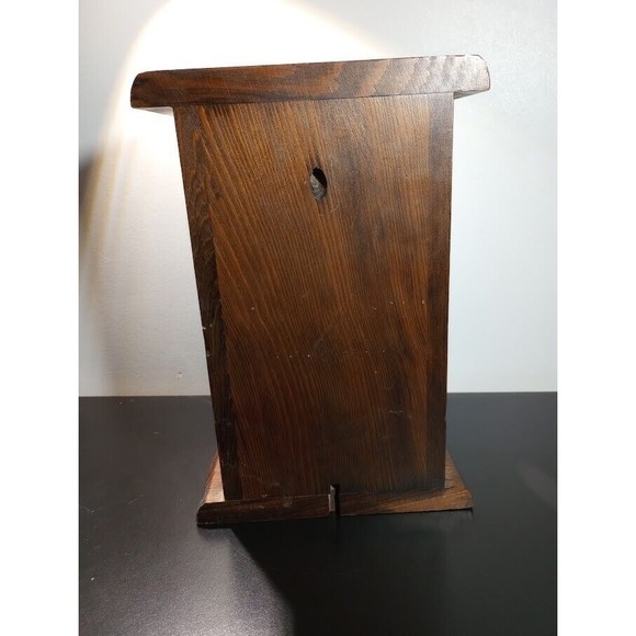 Vintage Owl Glass Wooden Lantern Box Candle Holder Brown - Picture 5 of 14